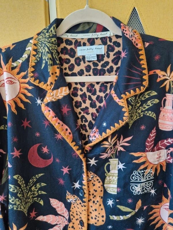 Never Fully Dressed Never fully dressed women's Black Leopard Mix Pyjama Set size 22
