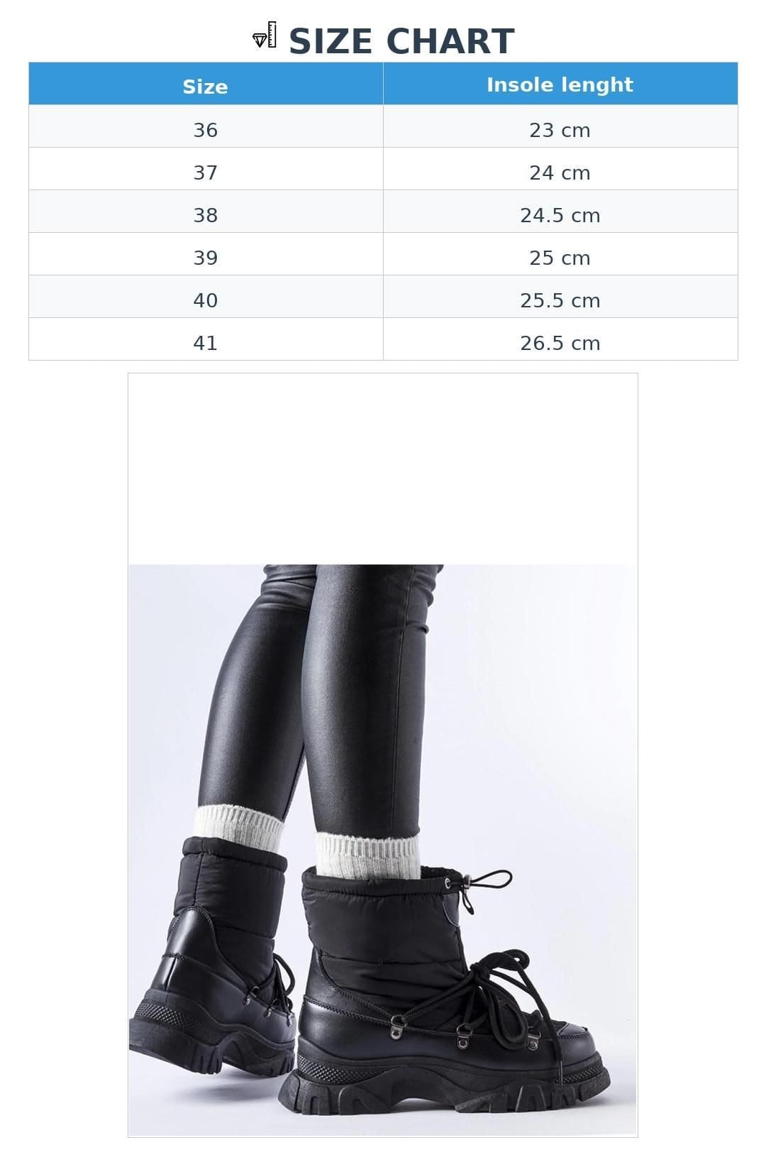 Love Lace Love Lace Women's Insulated Waterproof Lace Up Snow Boots with Medium Heel in Black - 4