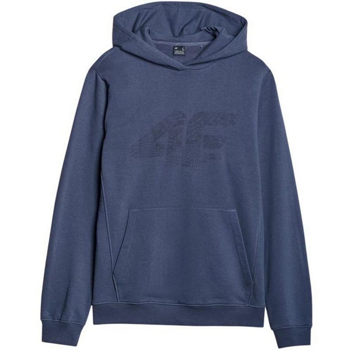 4F 4F Men's M1585 Logo Hoodie in Navy