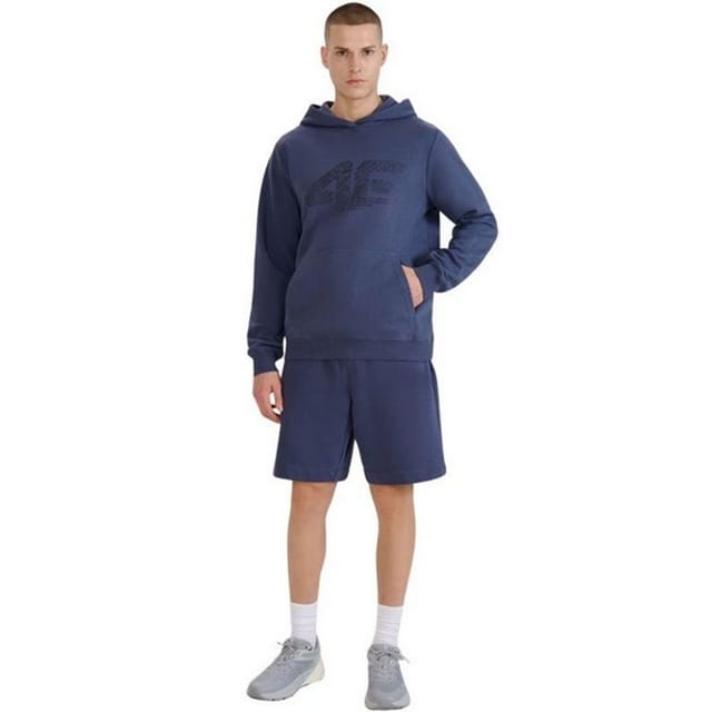 4F 4F Men's M1585 Logo Hoodie in Navy - 3
