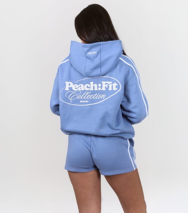 Peach Fit Women's Light Blue Side Stripe Laelia Hoodie Peach Fit New Look - 3