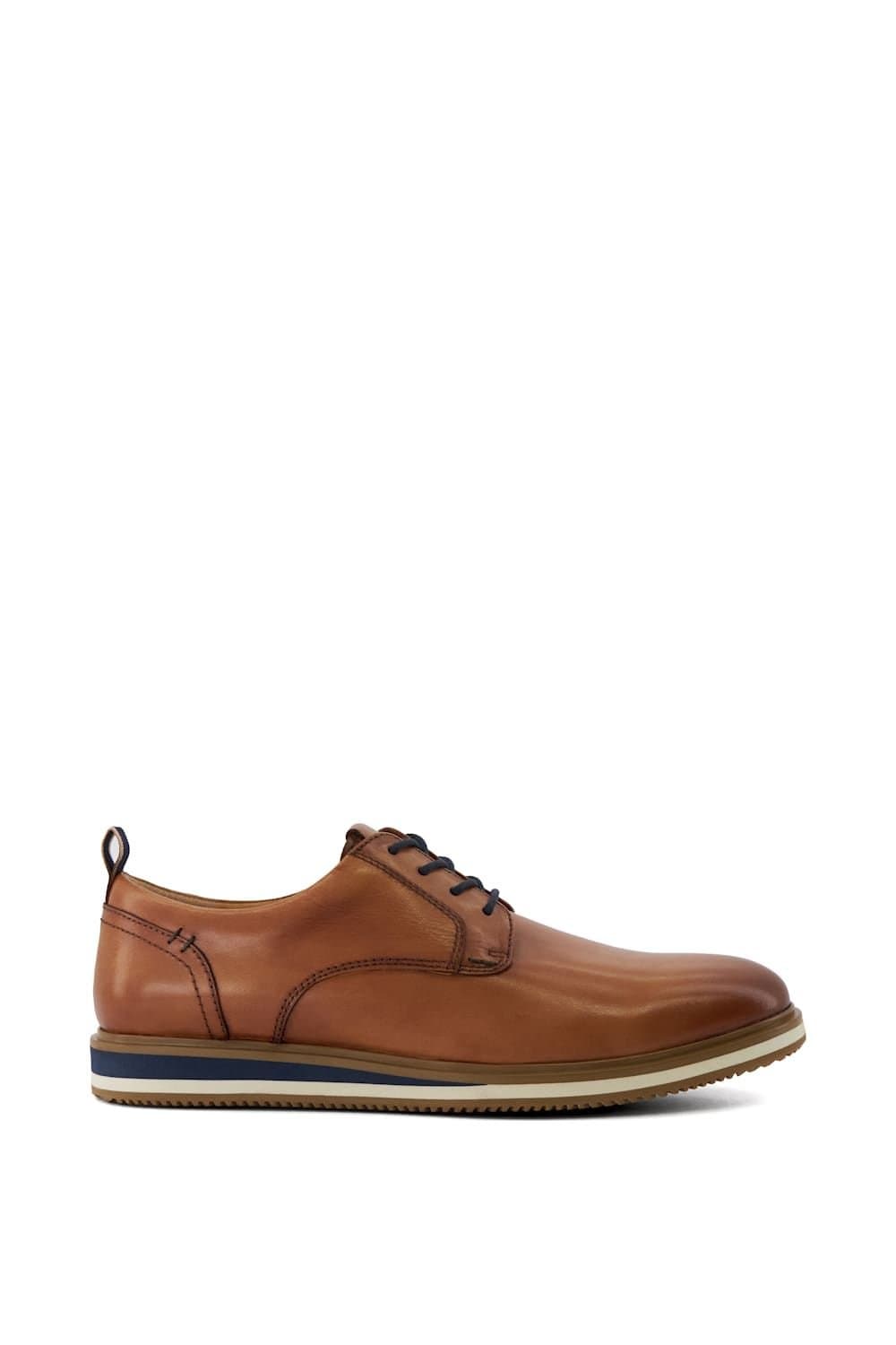 Dune London Dune London Men's Wide Fit 'Blaksley' Leather Casual Shoes in Brown