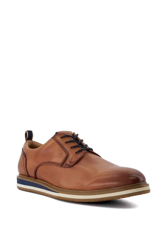 Dune London Dune London Men's Wide Fit 'Blaksley' Leather Casual Shoes in Brown - 2