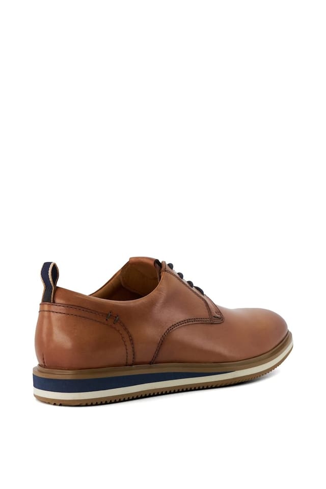 Dune London Dune London Men's Wide Fit 'Blaksley' Leather Casual Shoes in Brown - 3