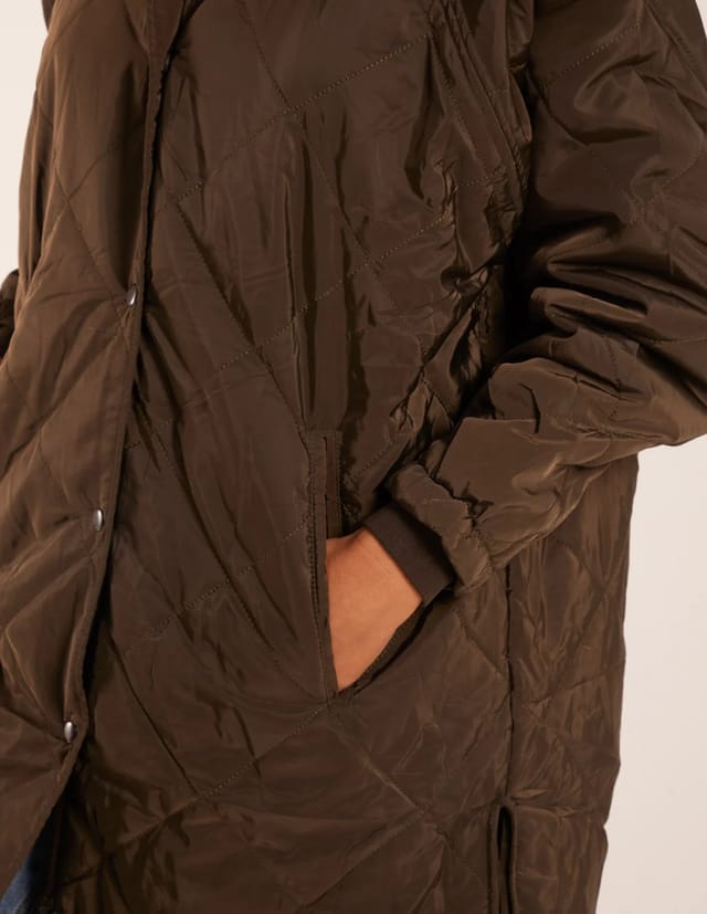 Blue Vanilla Diamond Quilted Coat - 3