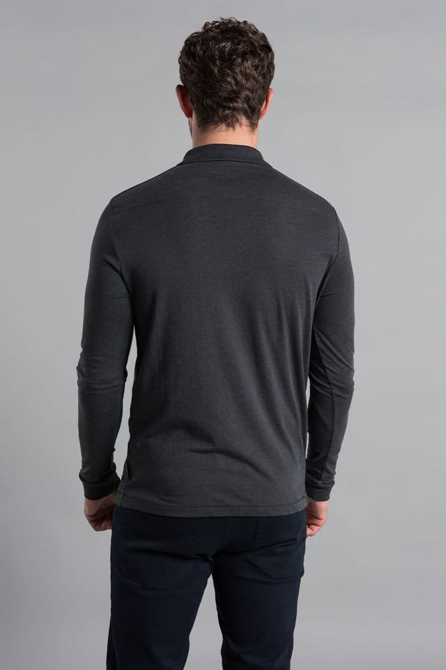 French Connection French Connection Men's 2 Pack Cotton Long Sleeve Polo Shirts in Black - 3