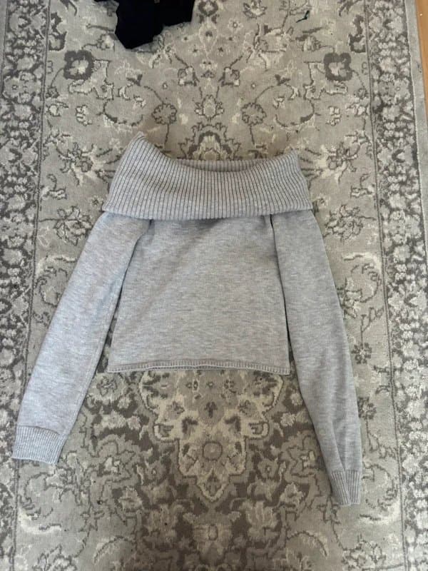 Bershka off the shoulder knit top