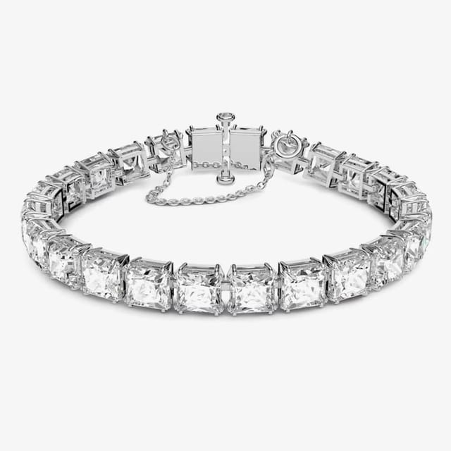 Swarovski Swarovski Women's Millenia Square White Crystal Bracelet 5599202 in Silver - 2