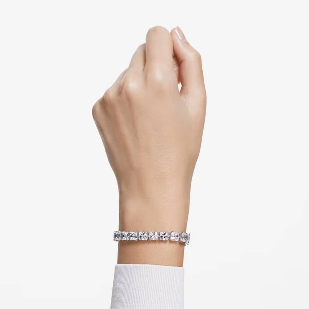 Swarovski Swarovski Women's Millenia Square White Crystal Bracelet 5599202 in Silver - 4