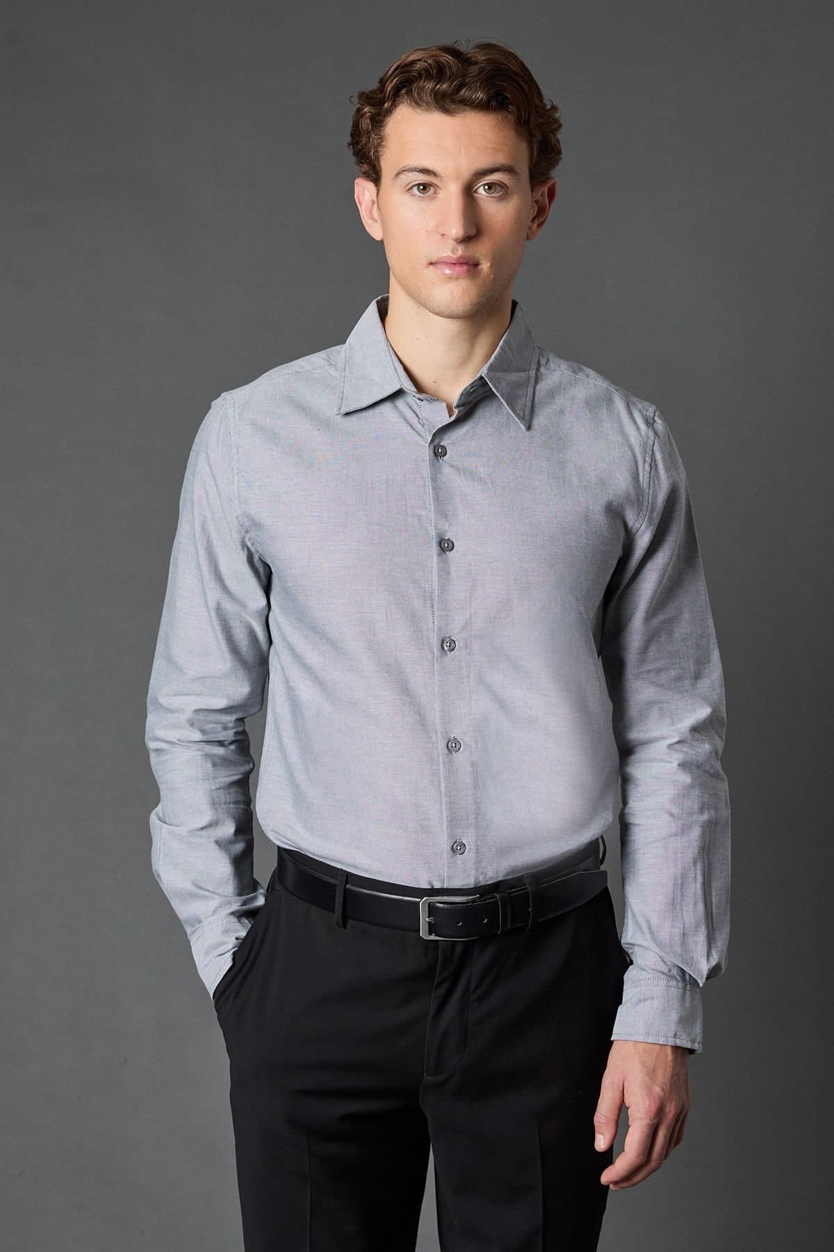 Burton Burton Men's Charcoal Oxford Long Sleeve Shirt