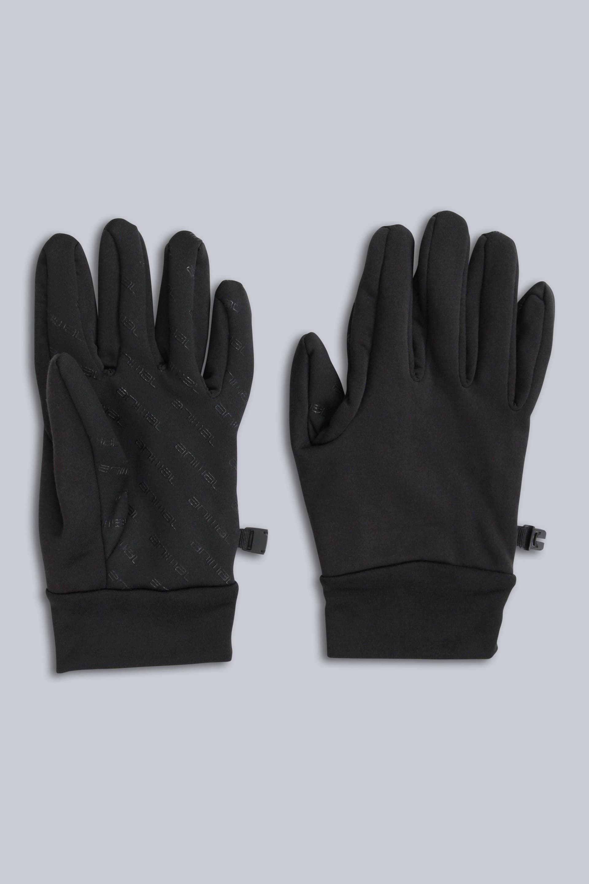 Animal Animal Men's 'Astro' Lightweight Comfortable Warm Cosy Outdoor Winter Liner Gloves in Black