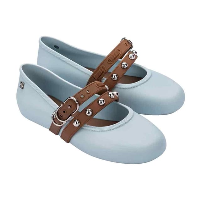 Melissa Shoes Melissa Shoes Women's Soft Ballerina Studs in Blue - 3