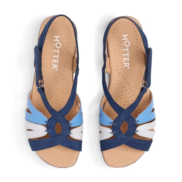Hotter Hotter Women's Wide Fit 'Flare' Sandals in Navy - 3