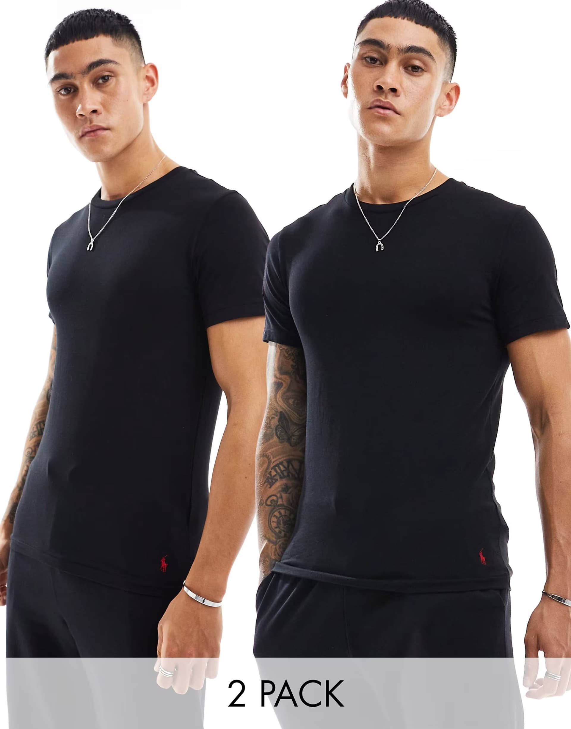 ASOS Polo Ralph Lauren 2 Pack Lounge T-Shirts in Black