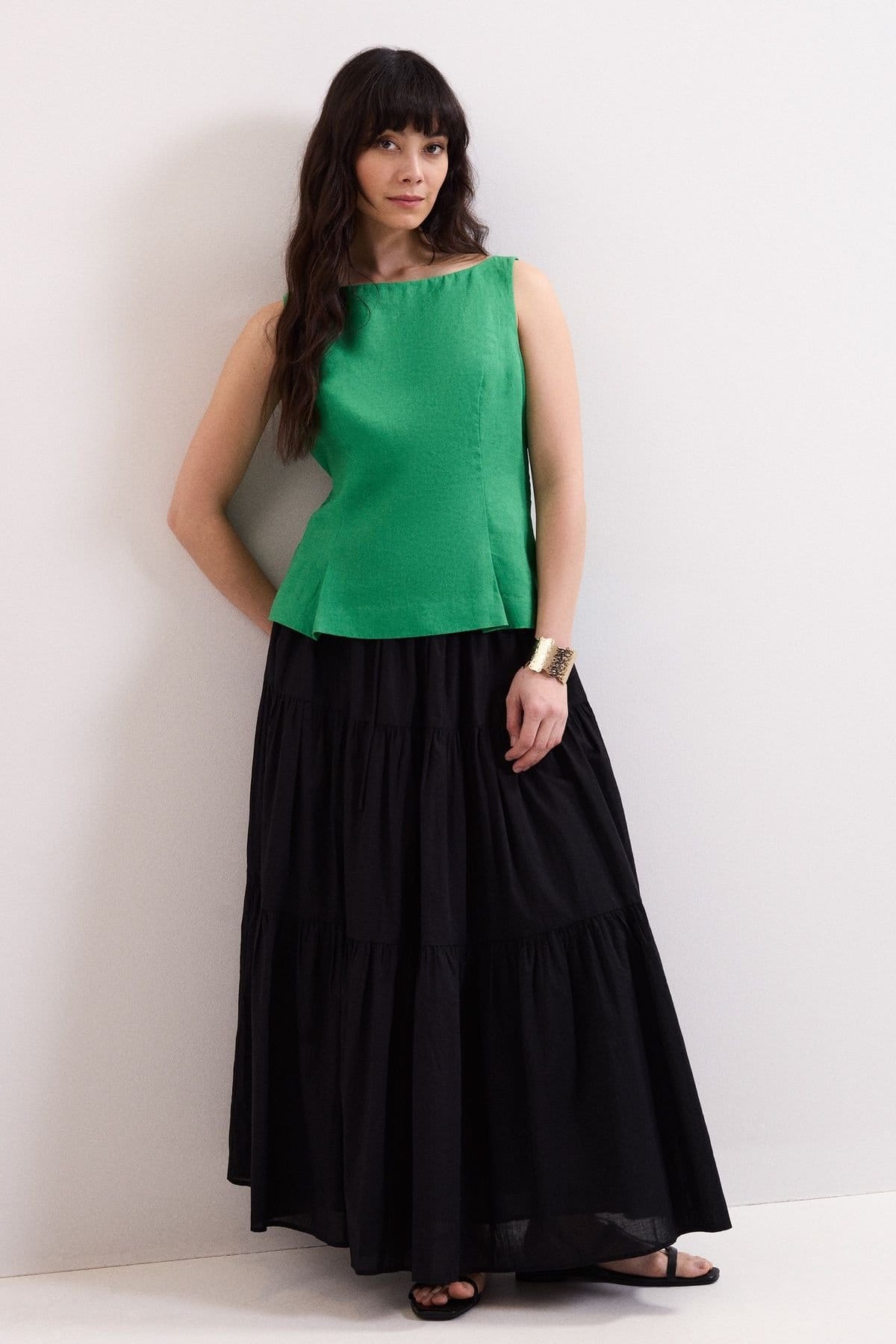 Phase Eight Phase Eight Women's Isabelle Linen Top in Emerald - 3