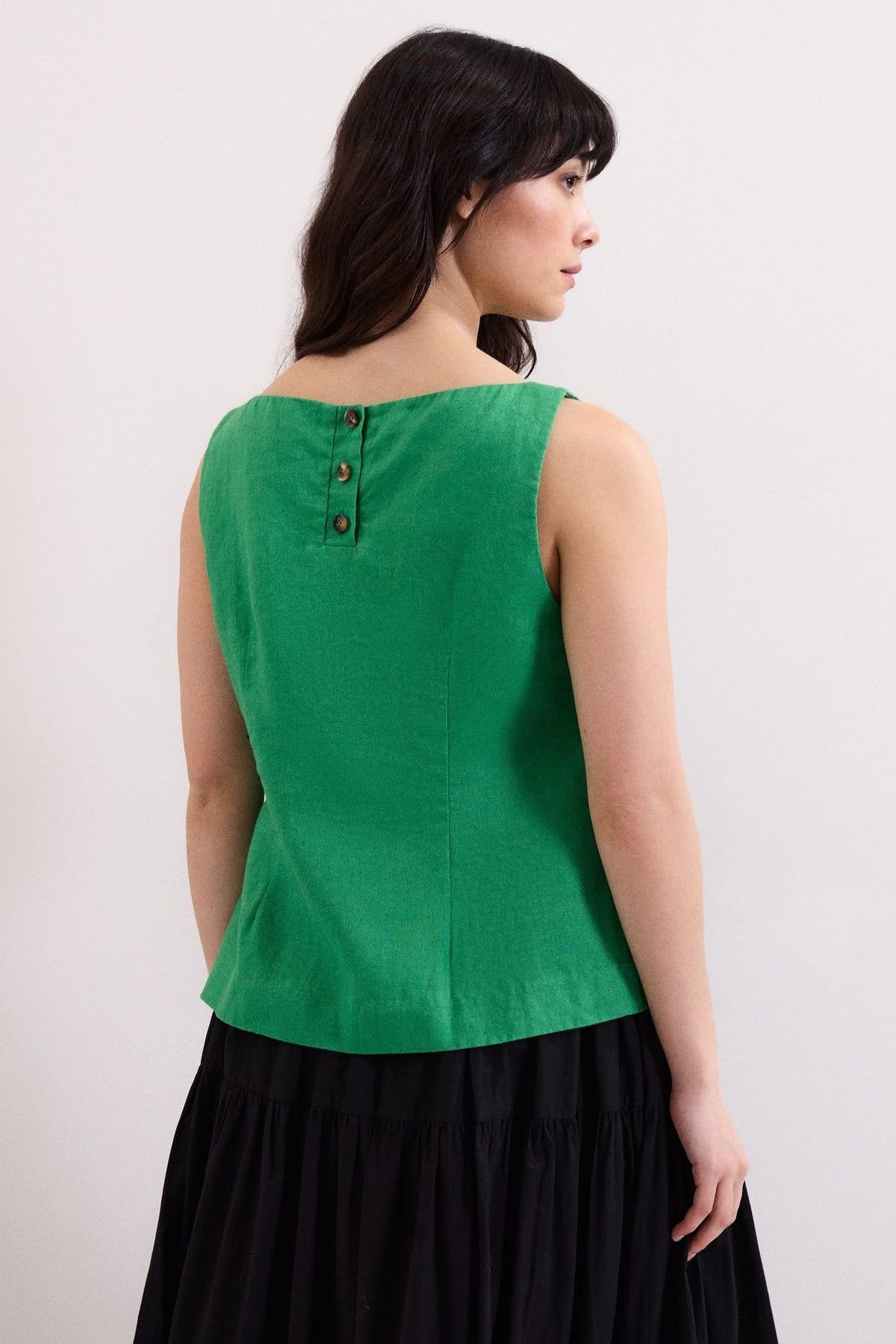 Phase Eight Phase Eight Women's Isabelle Linen Top in Emerald - 4