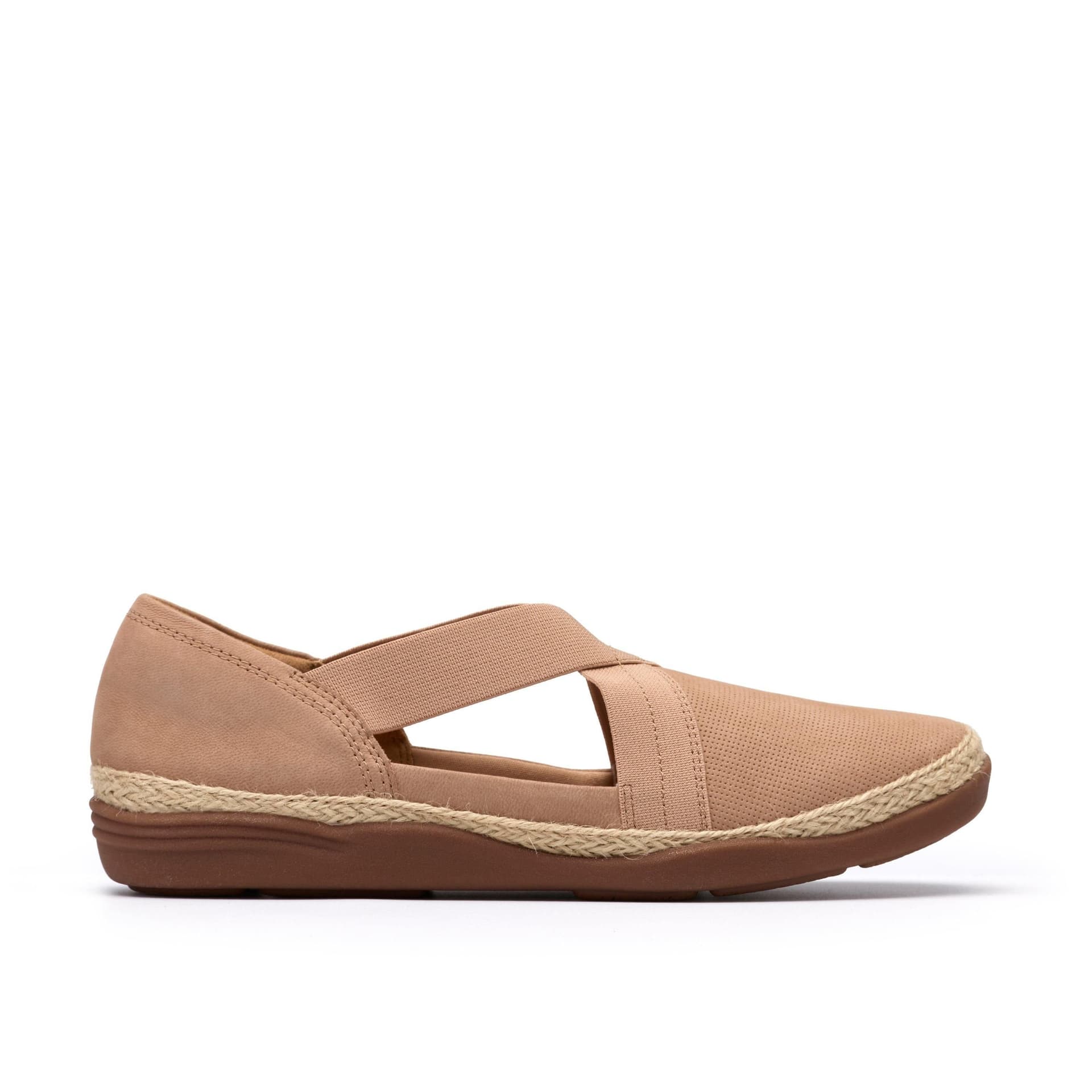 Clarks Clarks Women's Elaina Dusk Beige Nubuck Slip Ons