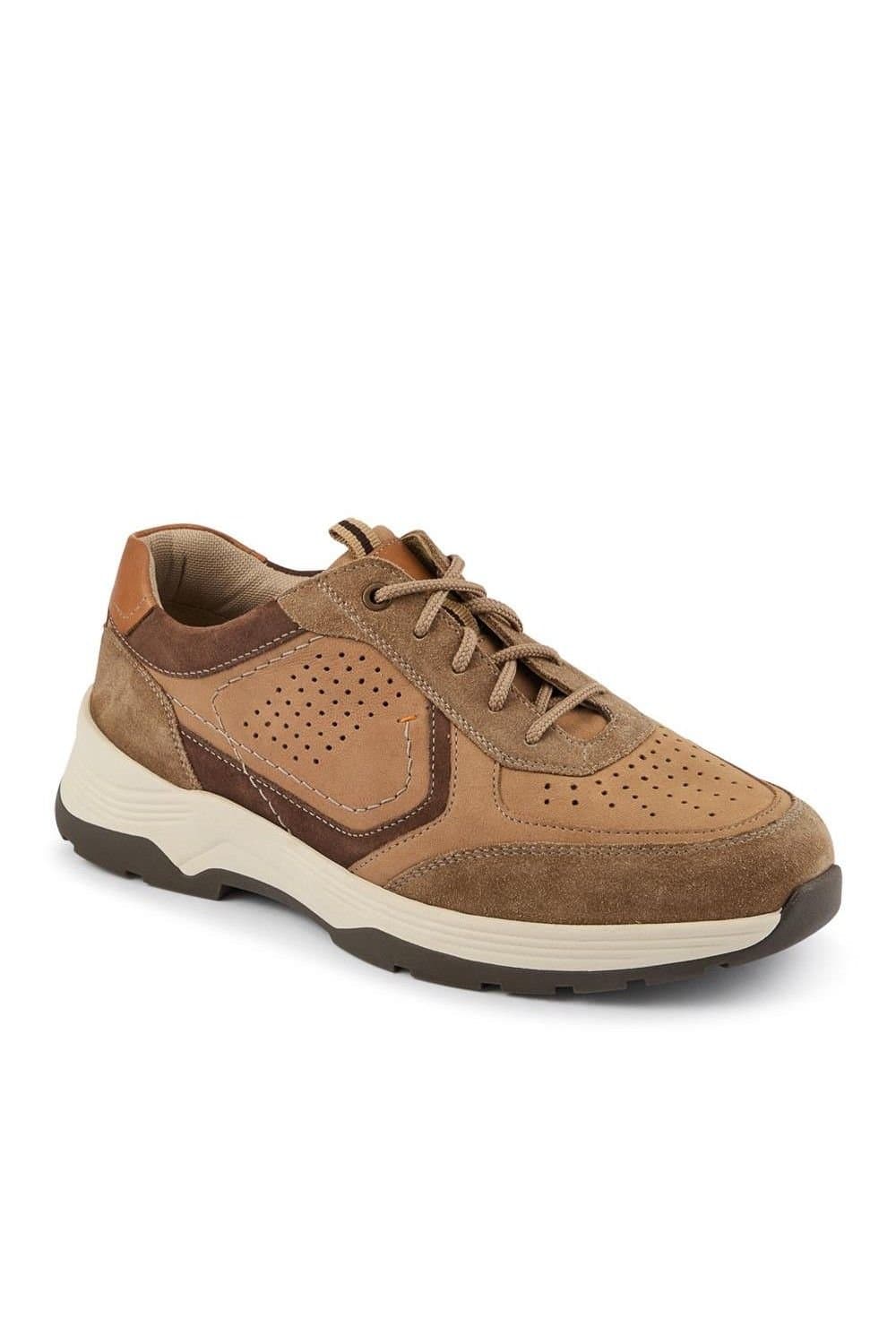 Easyfit Easyfit Brown Suede Bungee-Lace Trainers