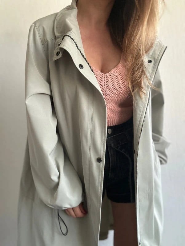 Four Seasons Four Seasons London light spring long parka size L 14/18 - 1