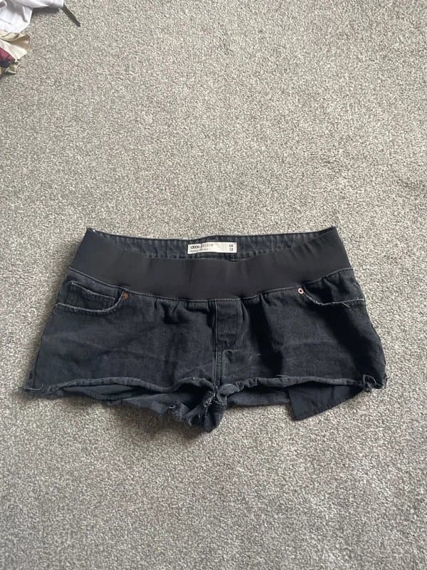 ASOS Small black denim shorts