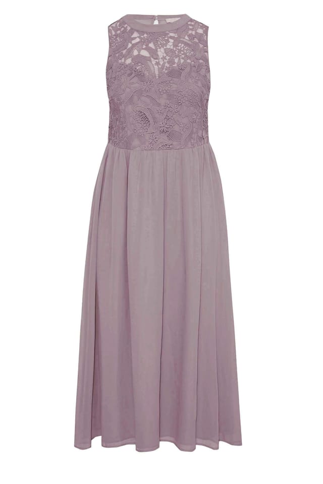 Yours Yours Women's Chiffon Maxi Dress in Dusty Pink - 2