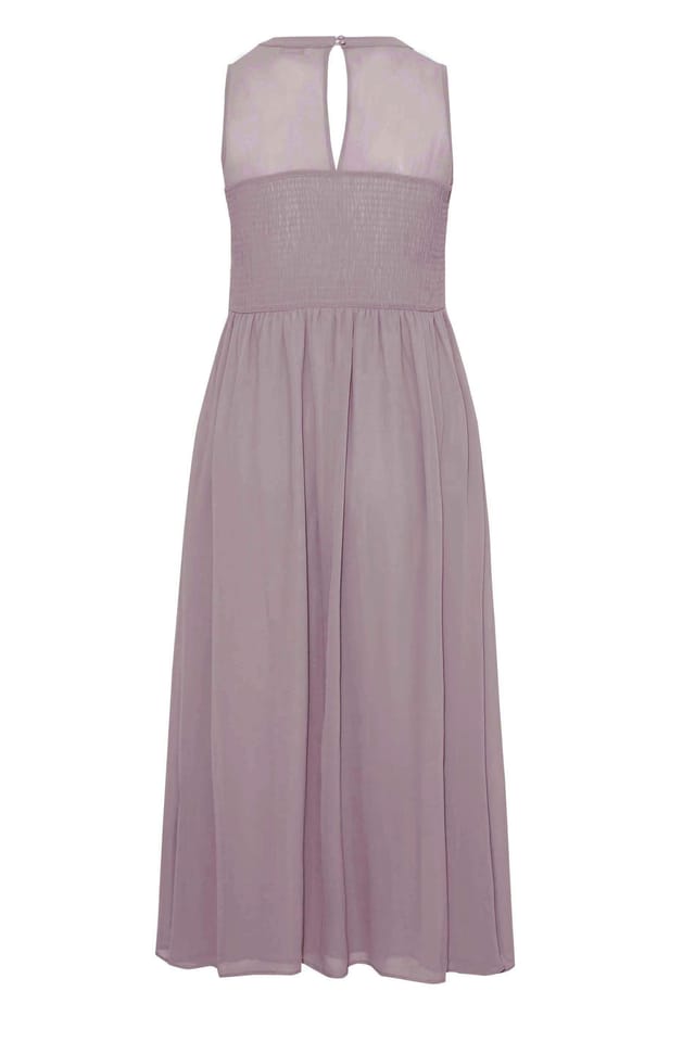 Yours Yours Women's Chiffon Maxi Dress in Dusty Pink - 3