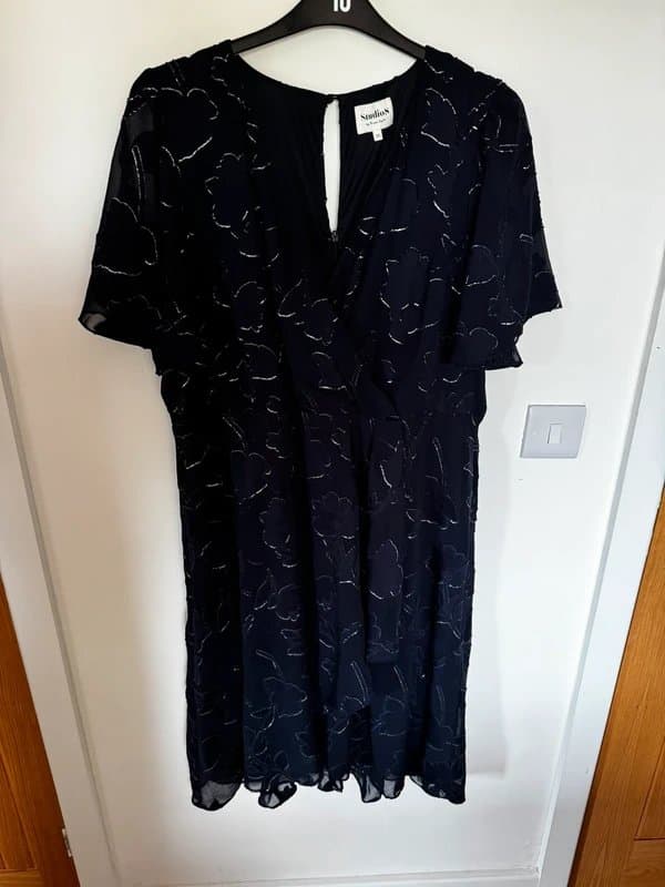 Phase Eight Phase Eight Navy dress with silver embellishments - 20