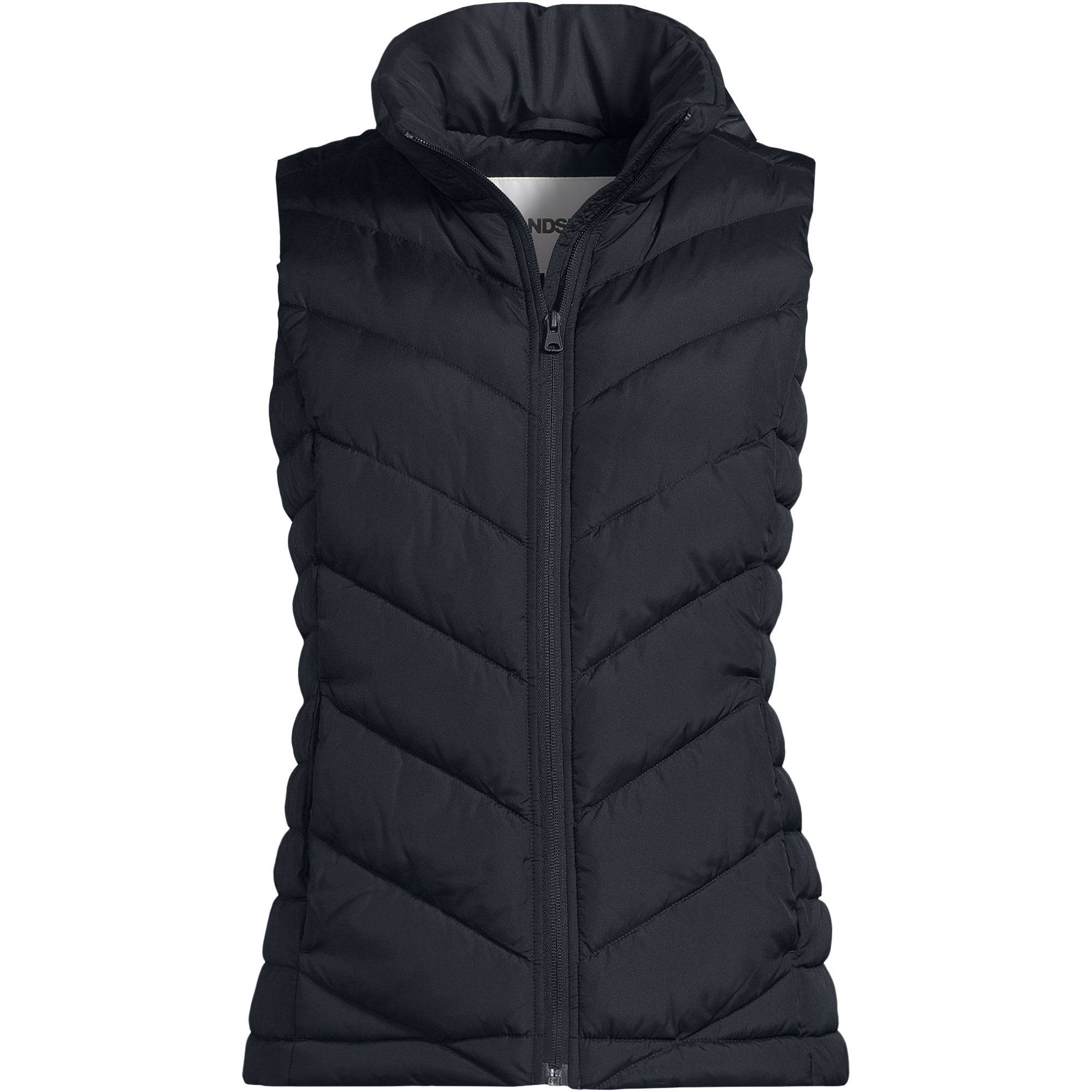 lands end Lands' End Women's Petite Feather Free Gilet in Navy - 2