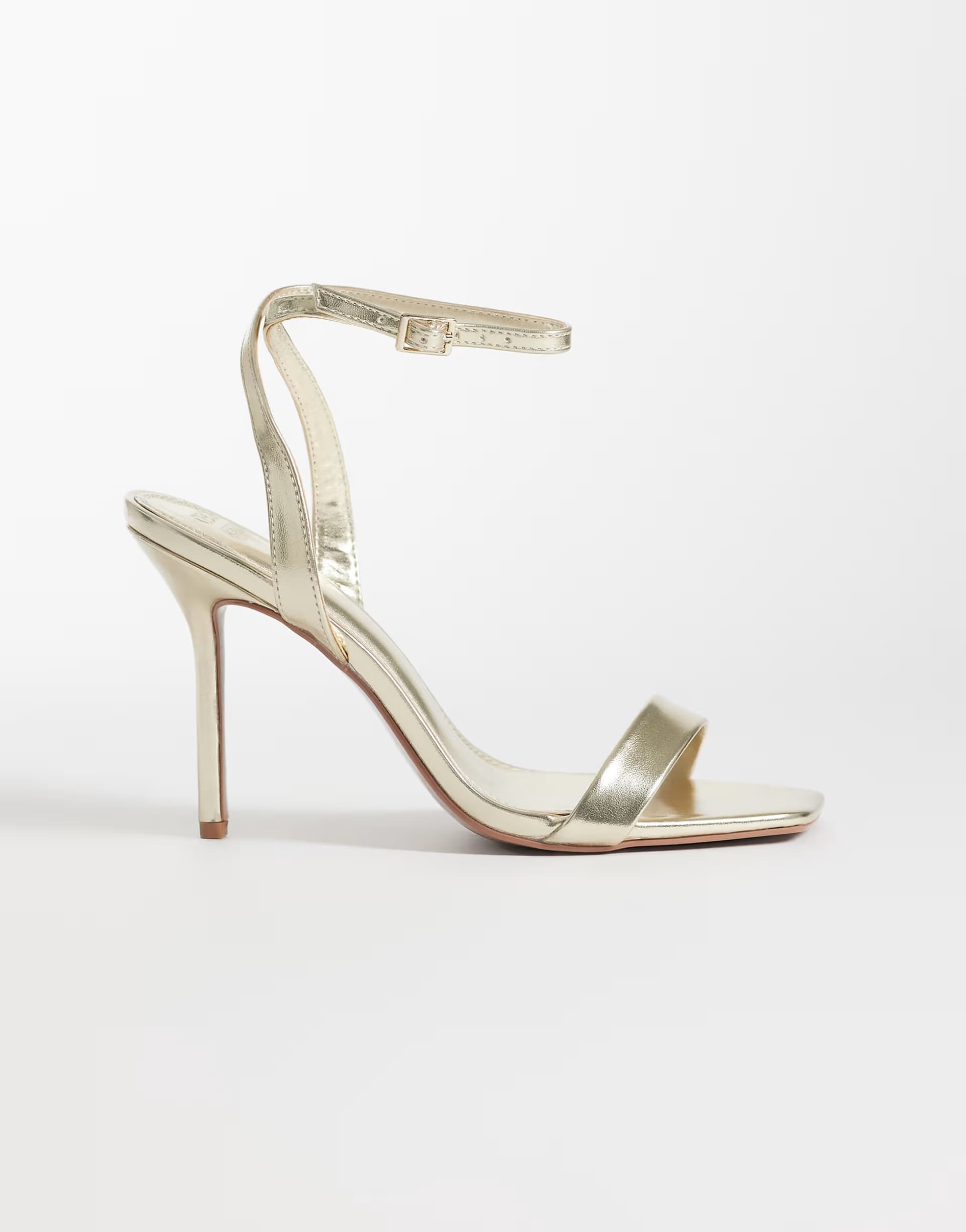 ASOS ASOS DESIGN Nali barely there heeled sandals in gold