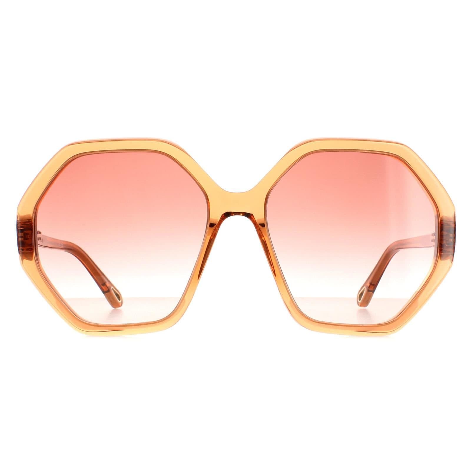 Chloé Chloé Orange Crystal Pink Gradient CH0008S Esther Sunglasses