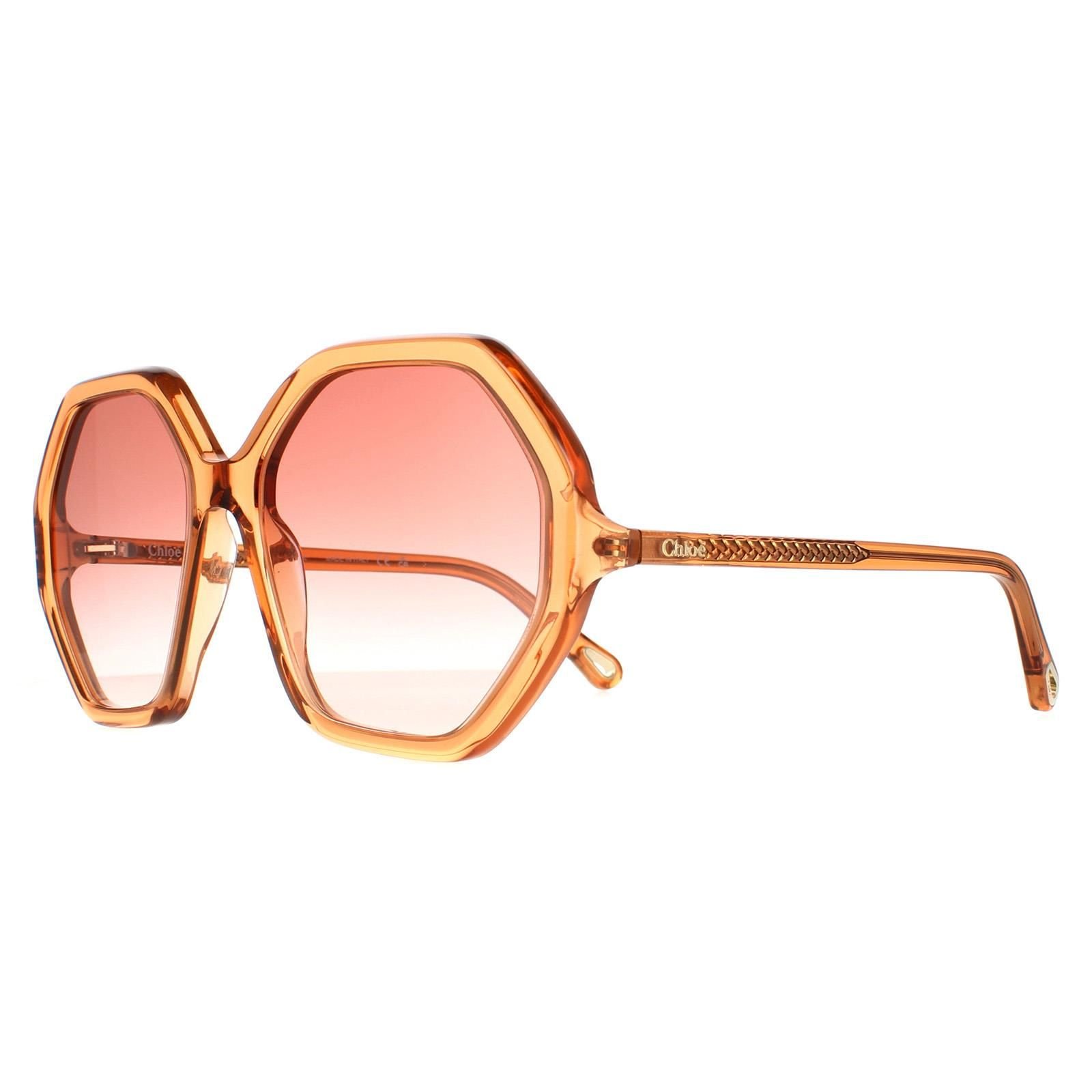 Chloé Chloé Women's Round Orange Crystal Pink Gradient CH0008S Esther - 2