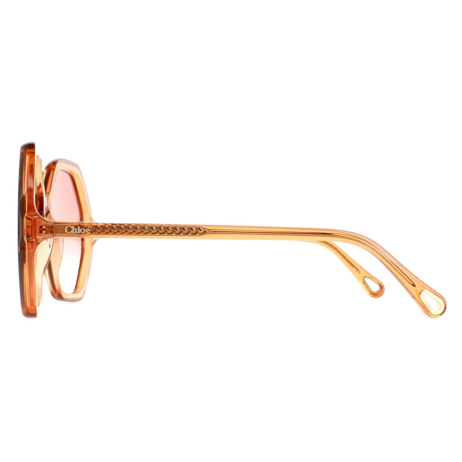 Chloé Chloé Women's Round Orange Crystal Pink Gradient CH0008S Esther - 3