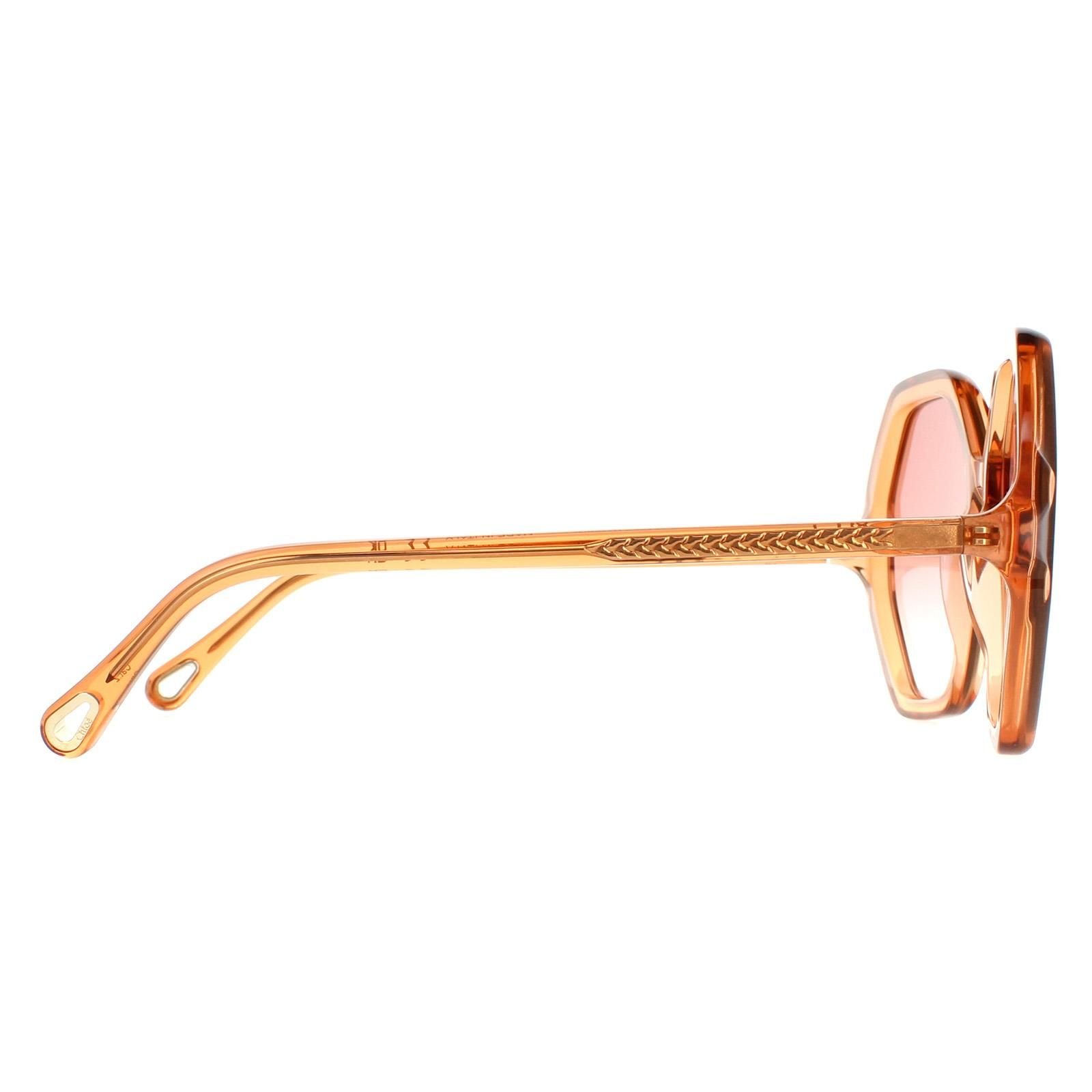 Chloé Chloé Women's Round Orange Crystal Pink Gradient CH0008S Esther - 4