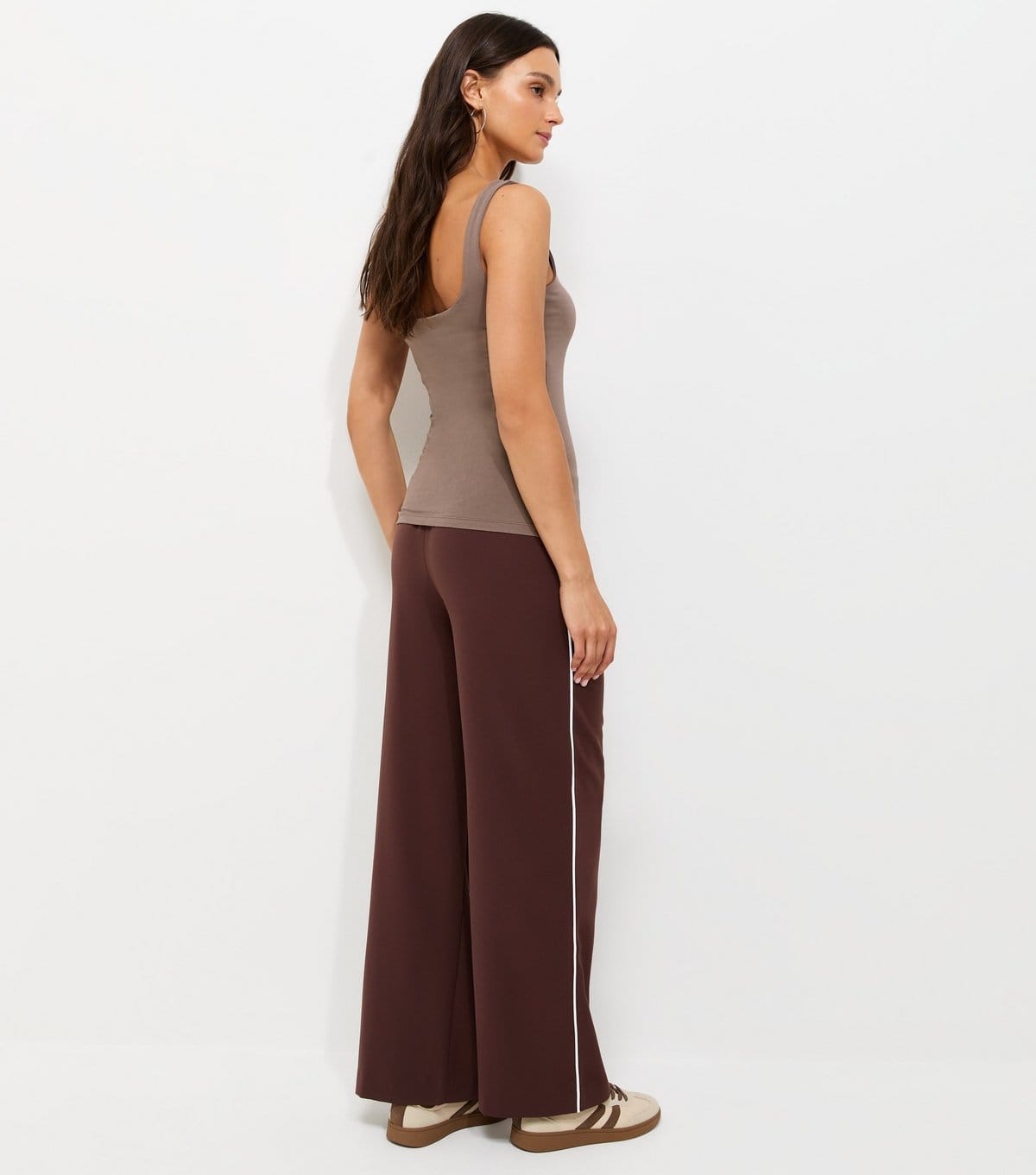 New Look Women's Brown Cotton Rich Square Neck Vest Top New Look - 4
