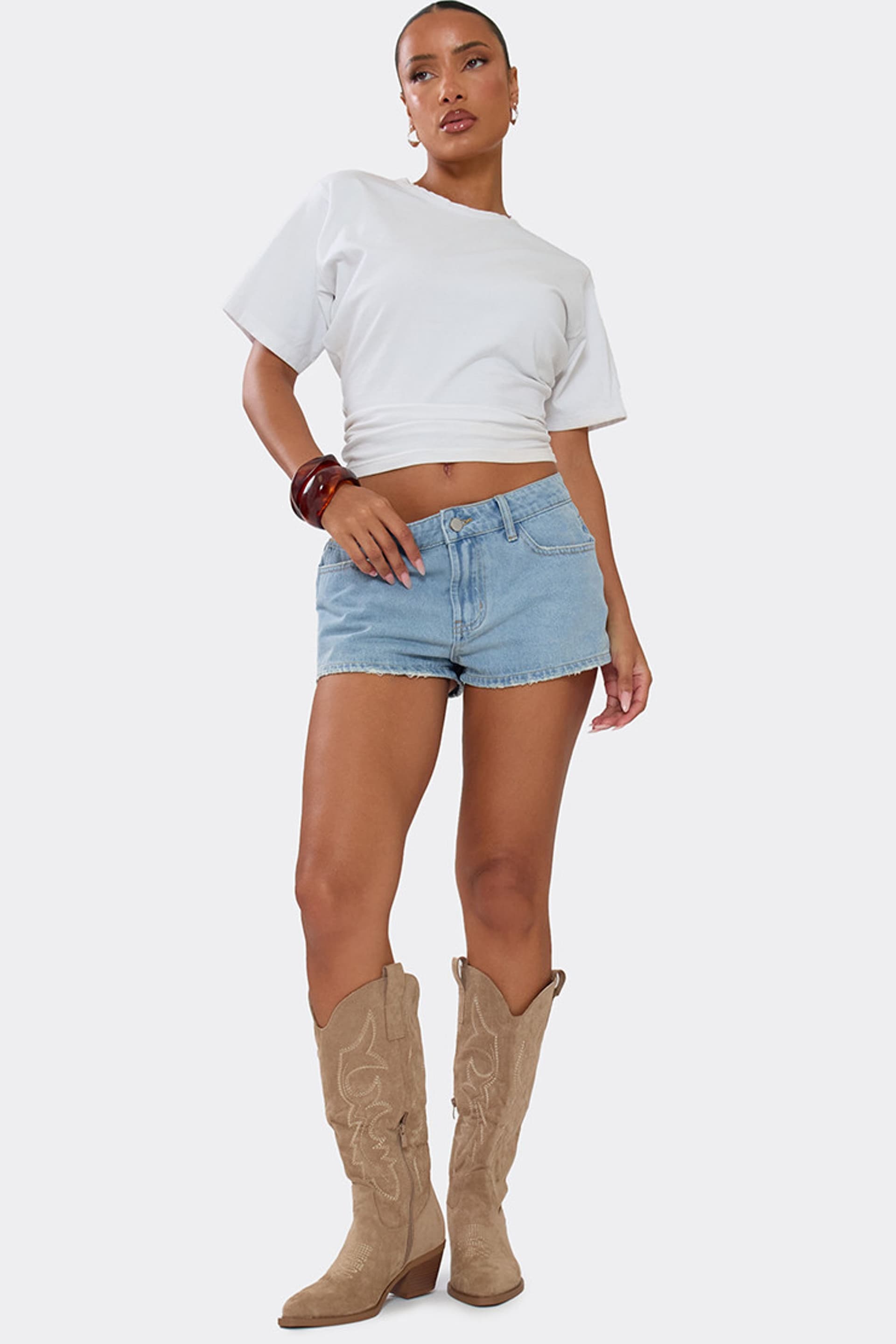 EGO EGO Light Beige Western Cowboy Boots
