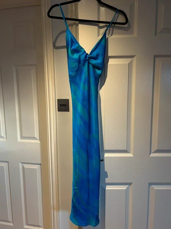 Bershka Bershka blue satin dress