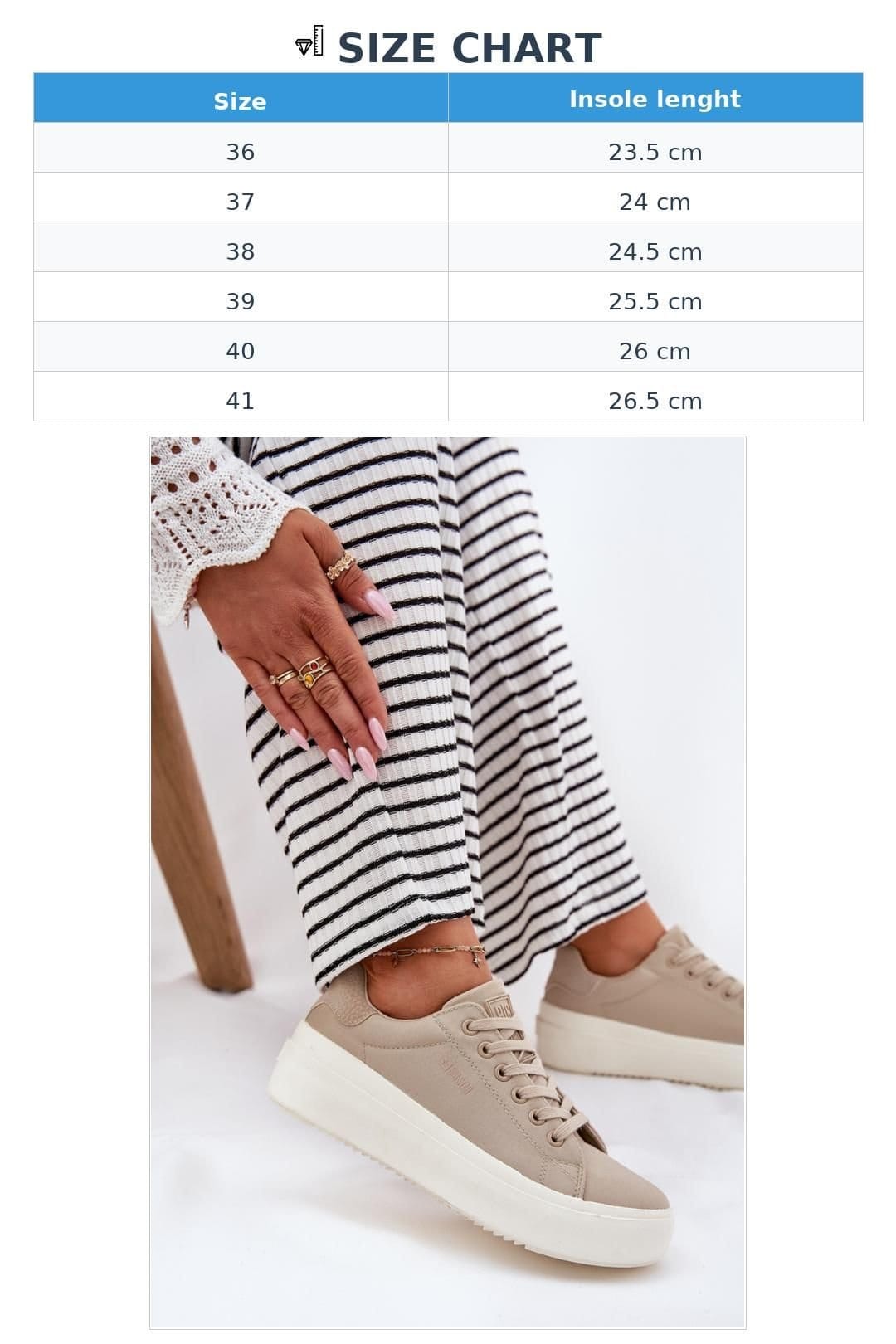 Love Lace Love Lace Women's Big Star Platform Sneakers Textile Upper Everyday Comfort in Beige - 4