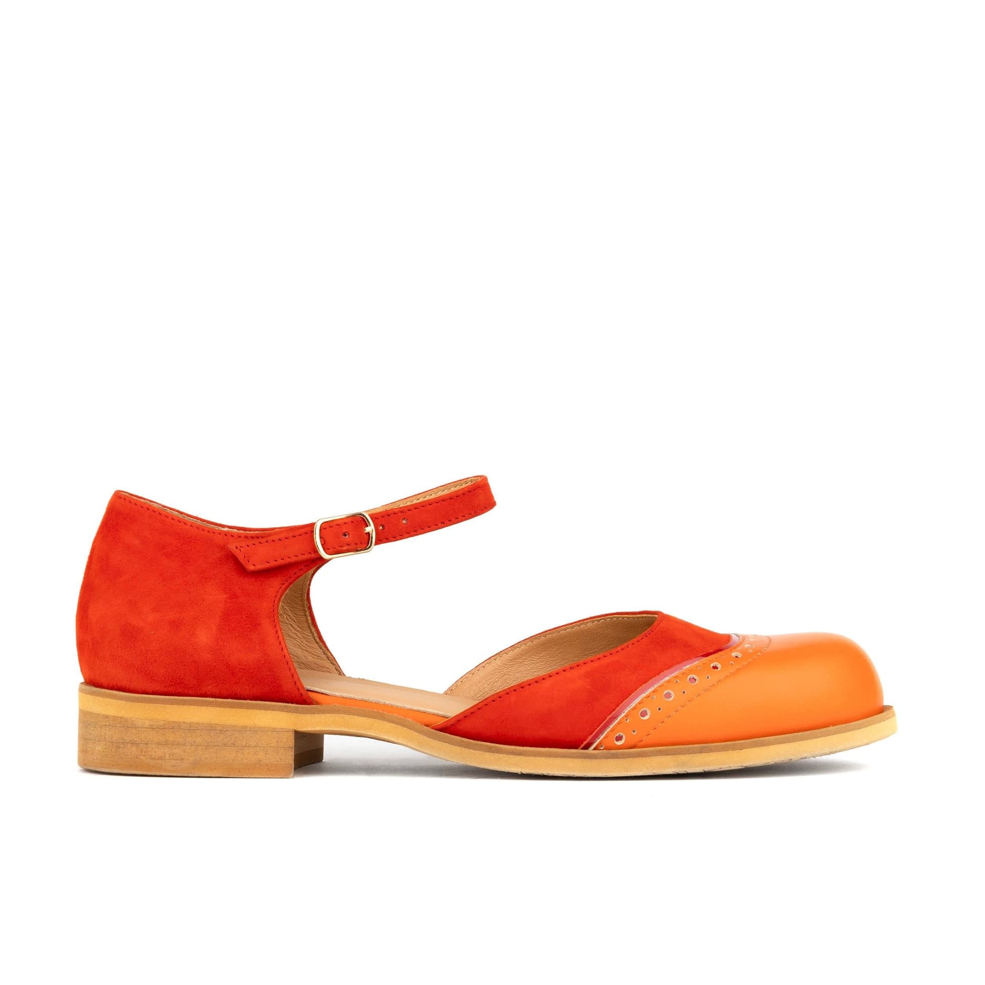 Embassy London Embassy London Red Suede Flat Sandal