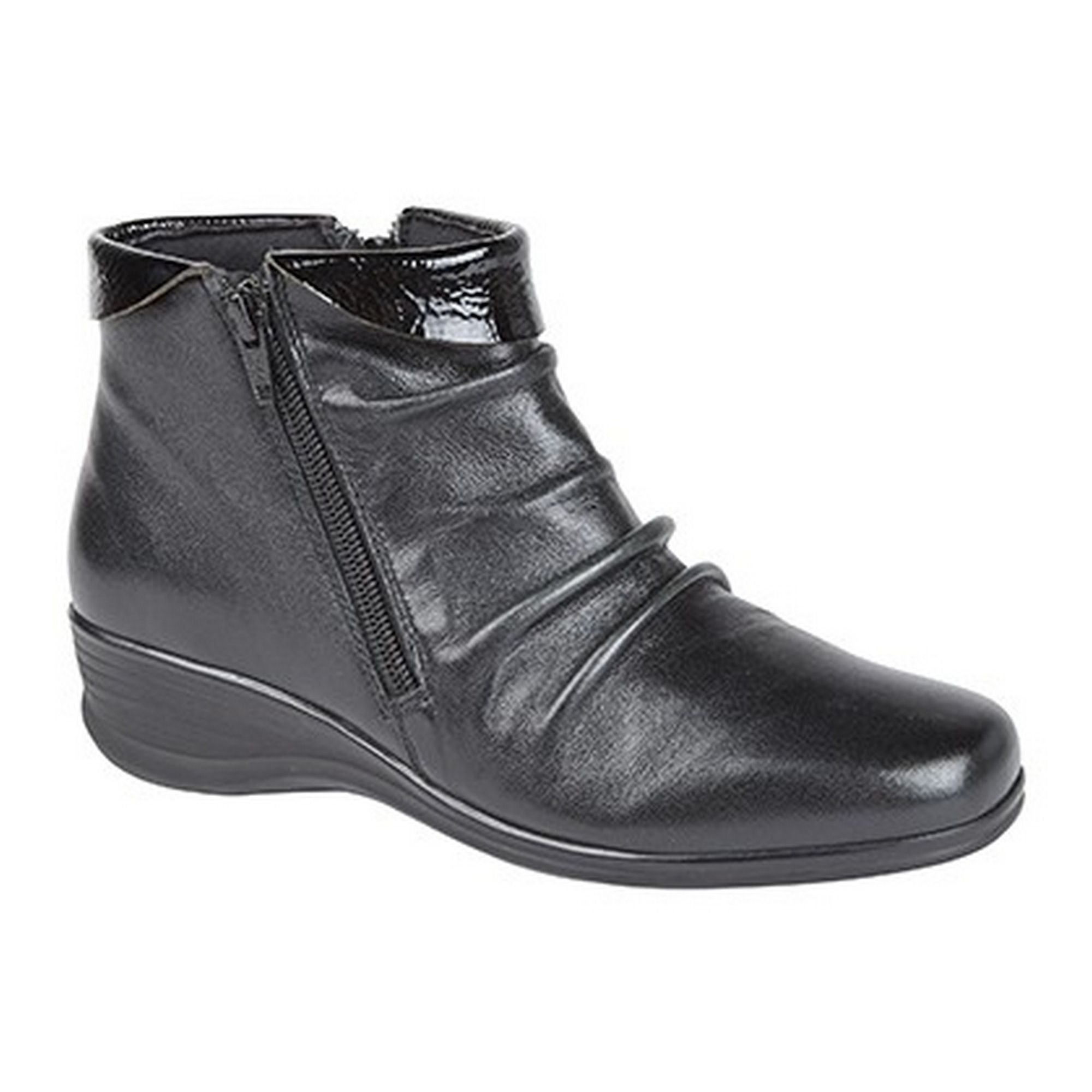 Mod Comfys Mod Comfys Women's Softie Leather Flexible Ankle Boots in Black - 4