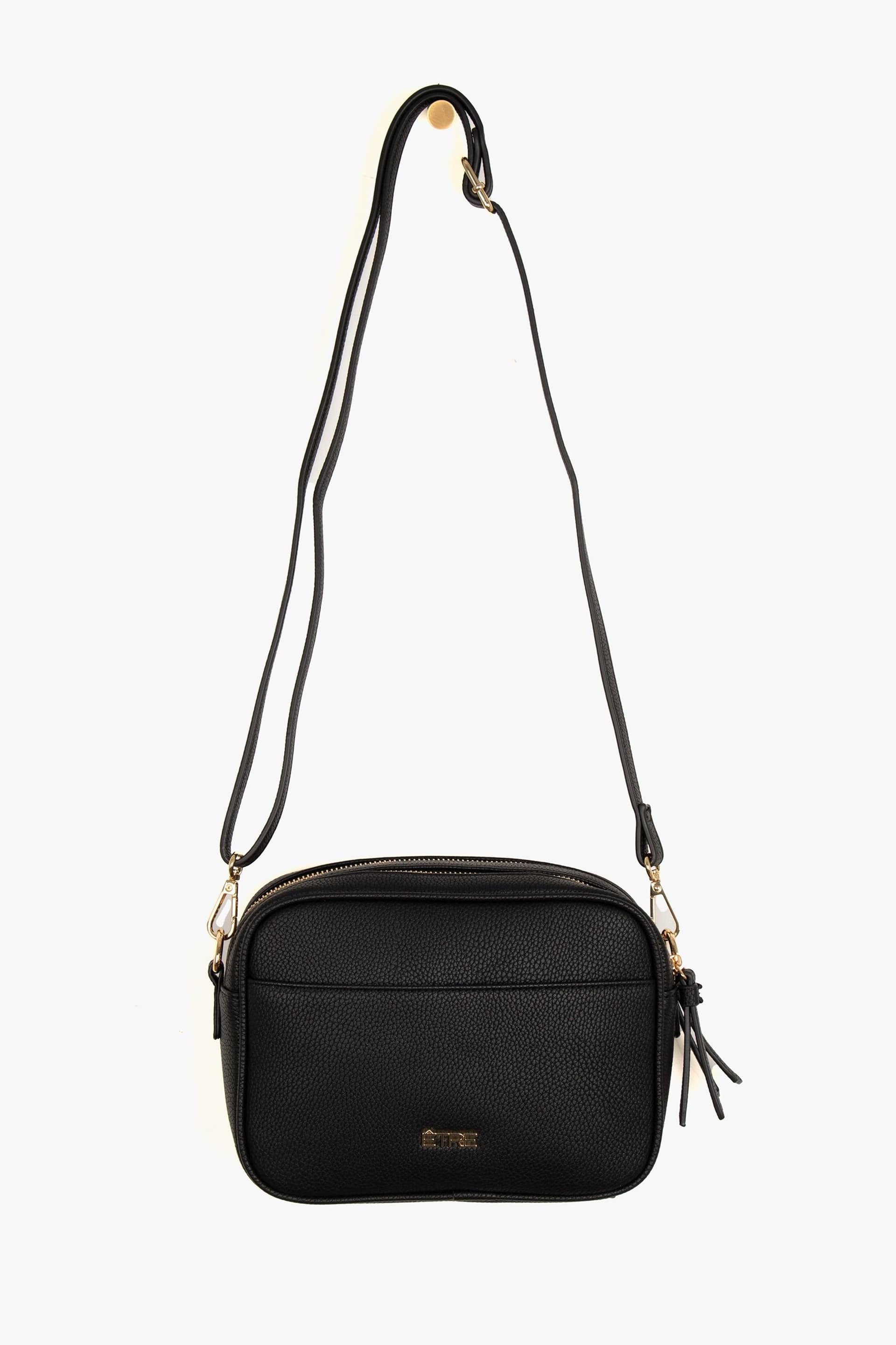 Etre Etre Women's Willa Crossbody Bag - Black, Pebbled Faux Leather