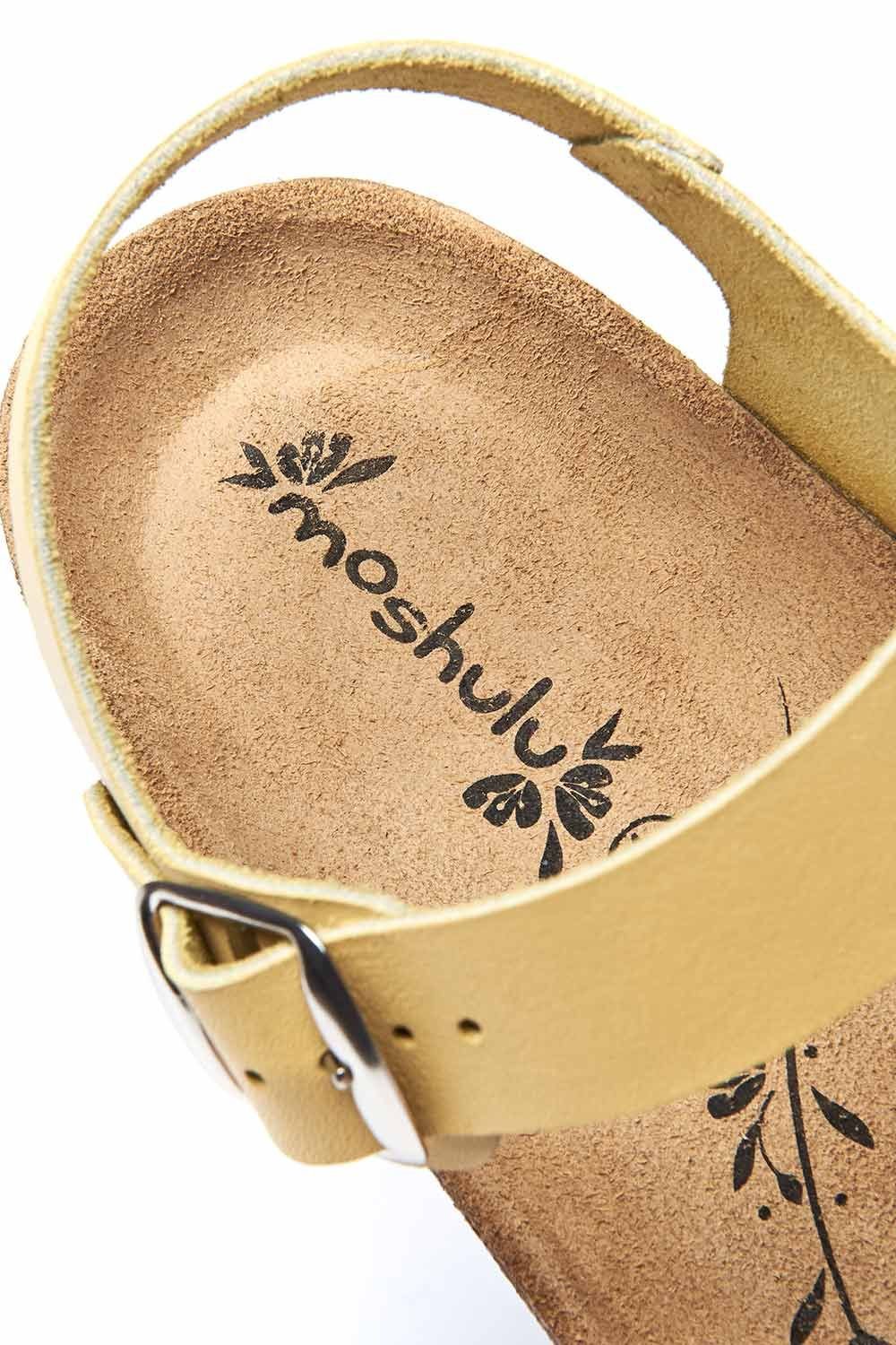 Moshulu Moshulu Women's 'Bigbury 2' Leather Cross-Over Sandals in Yellow - 4