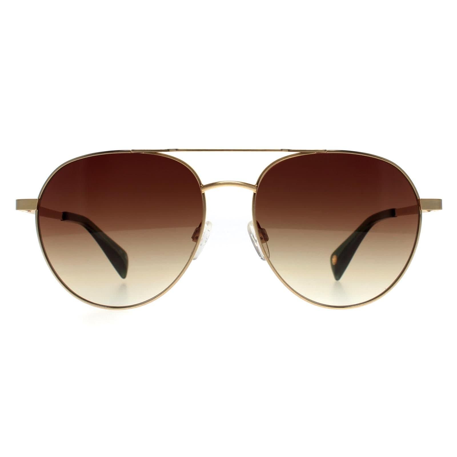 Ted Baker Ted Baker Men's Aviator Antique Gold Brown Gradient TB1682 Konrad