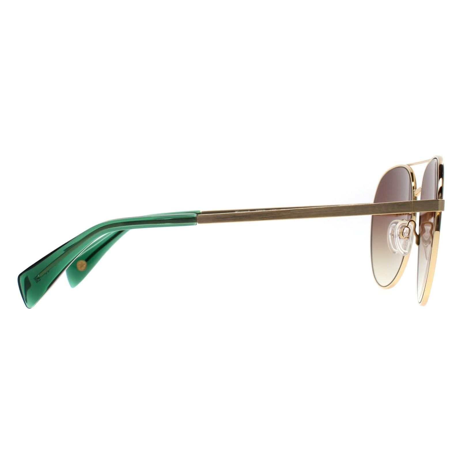 Ted Baker Ted Baker Men's Aviator Antique Gold Brown Gradient TB1682 Konrad - 4