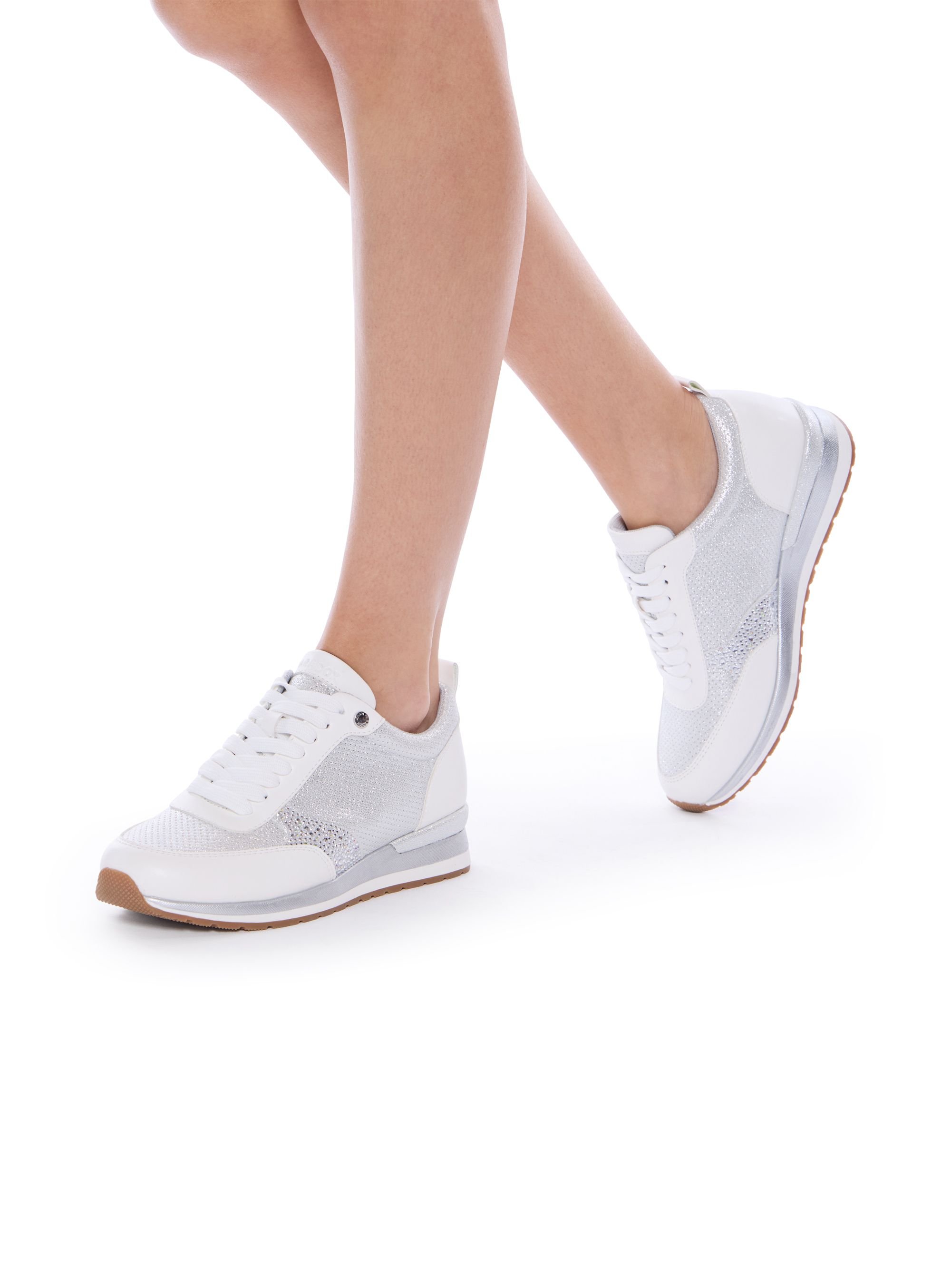 Paradox London Paradox London Women's Zerina Embellished Trainers in White - 4