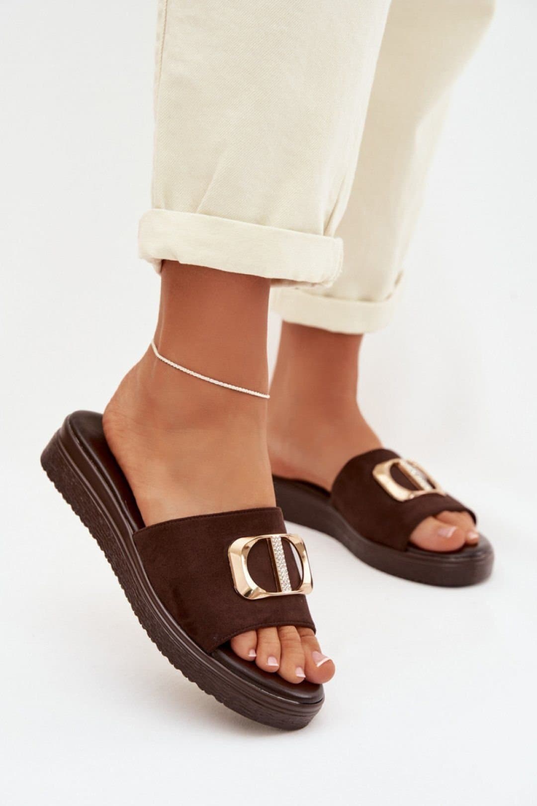 Love Lace Love Lace Women's Classic Comfort Flip Flops with Cushioned Footbed Everyday in Brown