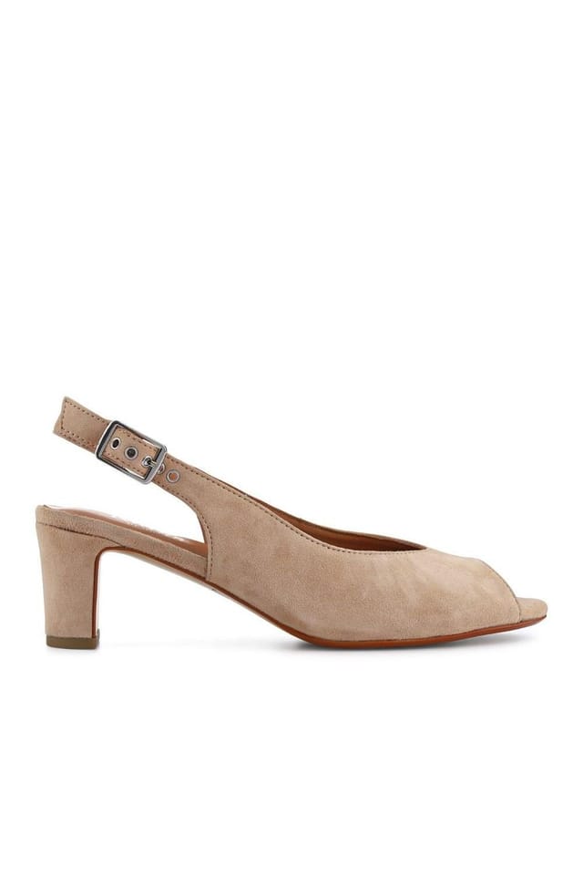 Jones Bootmaker Jones Bootmaker Women's Xiomara Leather Slingback Court Shoes in Beige - 2