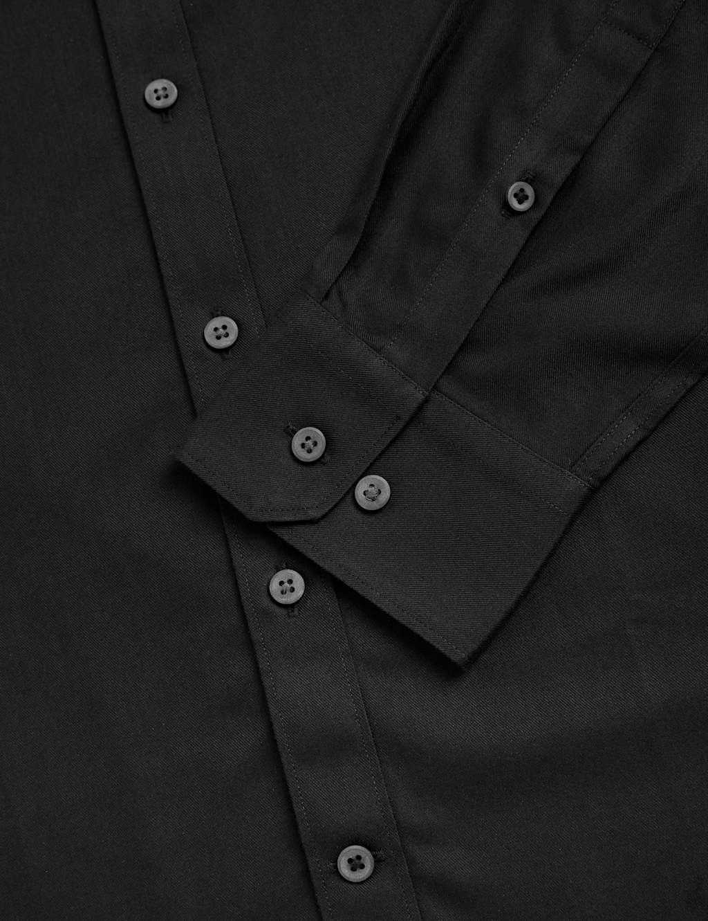 Marks & Spencer M&S Regular Fit Ultimate Non Iron Cotton Shirt Black - 2