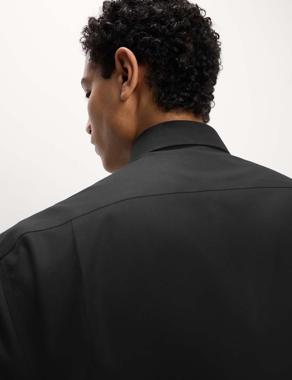 Marks & Spencer M&S Regular Fit Ultimate Non Iron Cotton Shirt Black - 4