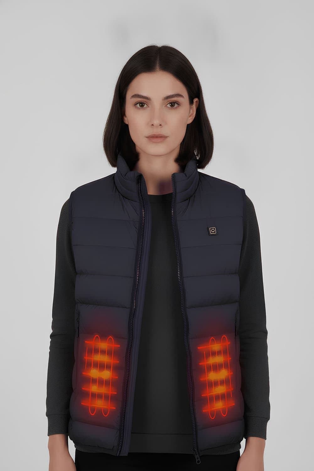 Anniou Anniou Women's Women's Navy Heated Gilet