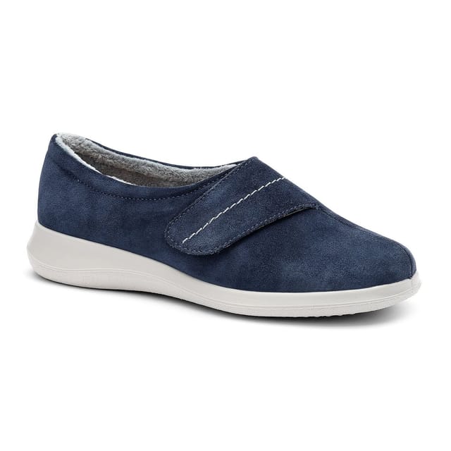 Hotter Hotter Women's Wide Fit 'Wrap' Slippers in Dark Navy - 2